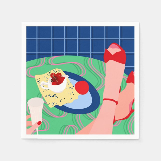 Red Sneak Peek Pappersservett (Framsidan)