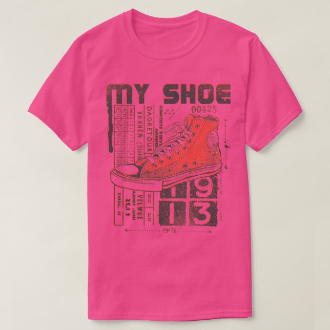 Red Sneakers Punk Pock T Shirt (Design framsida)