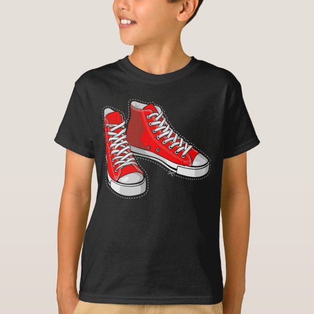 Red sneakers t-shirt (Framsida)
