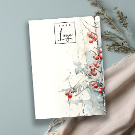 Red Snö Winter Berries Logotyp Blank Jewelry Holde Visitkort