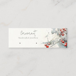 Red Snö Winter Berries Ringar Loop Stud Holder Mini Visitkort