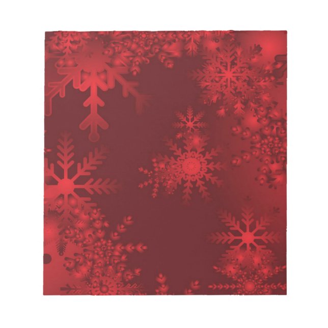 Red Snöflingor Anteckningsblock (Framsida)
