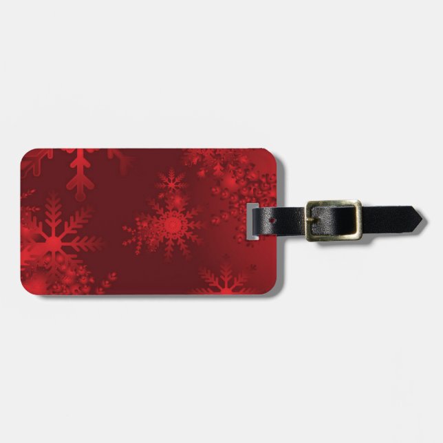 Red Snöflingor Bagagebricka (Horisontell Framsida)