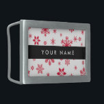 Red Snöflingor, ditt namn, anpassa<br><div class="desc">Cute,  roligt och ädel mönster med rött snöflingor mot vit bakgrund. Modern gåva och trendig,  perfekt för snö älskare i ditt liv. Anpassa genom att lägga till namn,  smeknamn,  monogram eller initialer.</div>