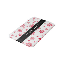 Red Snöflingor, ditt namn, anpassa Badrumsmatta