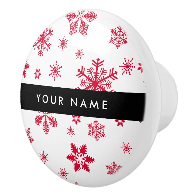 Red Snöflingor, ditt namn, anpassa Knopp (Höger)