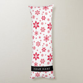 Red Snöflingor, ditt namn, anpassa Kroppskudde