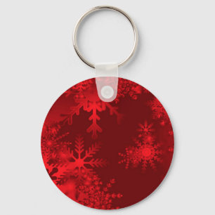 Red Snöflingor Nyckelring