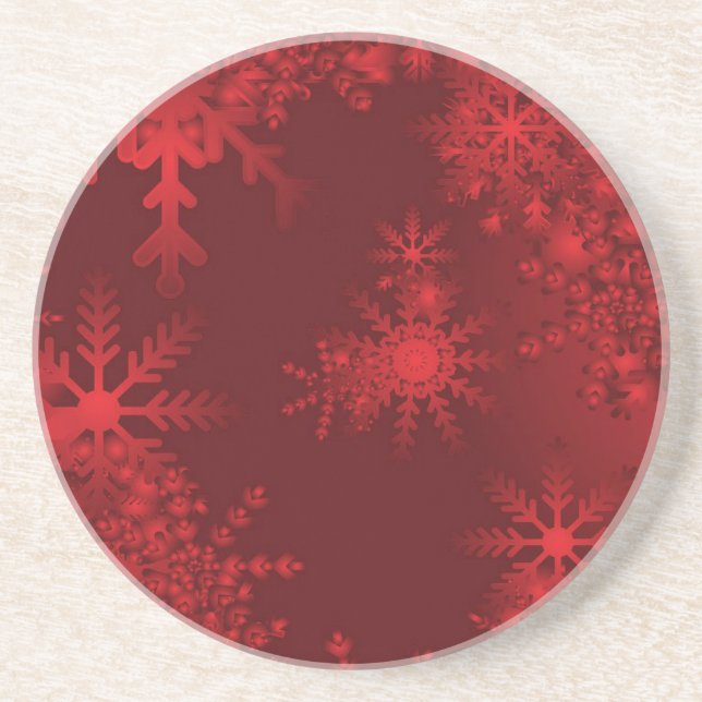 Red Snöflingor Underlägg (Framsidan)