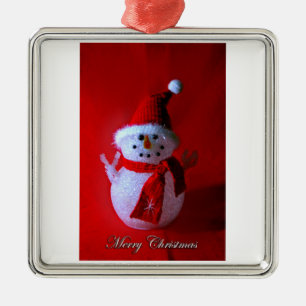 Red Snögubbe ornament