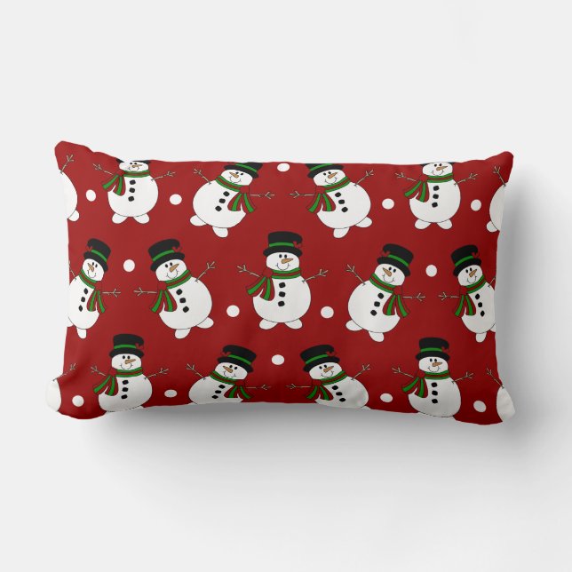 Red Snögubbe Pillow Lumbarkudde (Framsida)