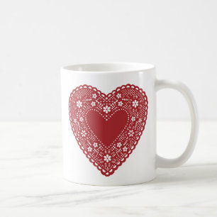 Red Snöre Heart Kaffemugg