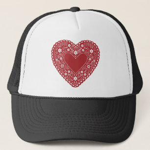 Red Snöre Heart Keps
