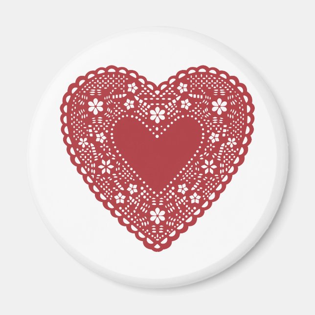 Red Snöre Heart Magnet (Framsidan)