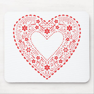Red Snöre Heart Musmatta