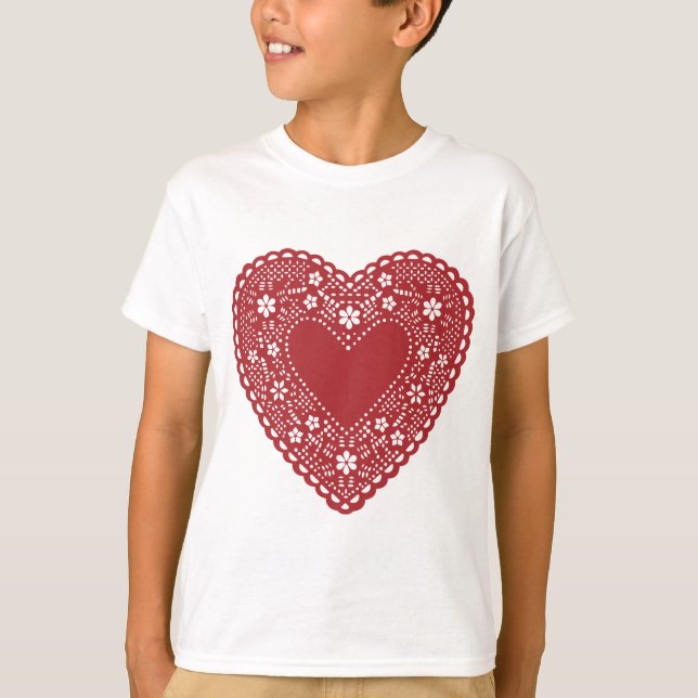 Red Snöre Heart Tee Shirt (Framsida)