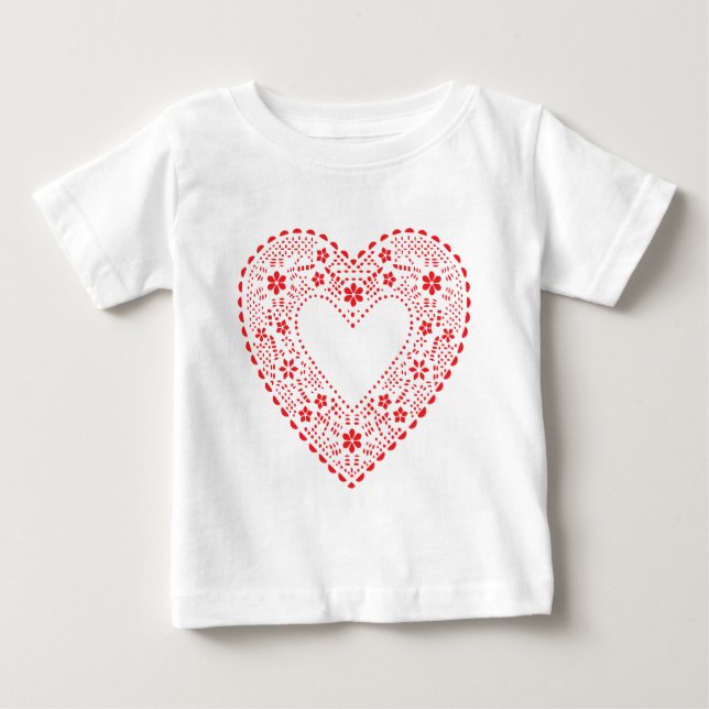 Red Snöre Heart Tee Shirt (Framsida)