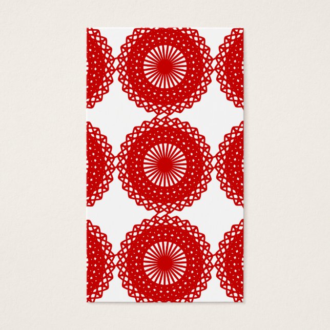 Red Snöre Mönster design. Visitkort (Framsidan)