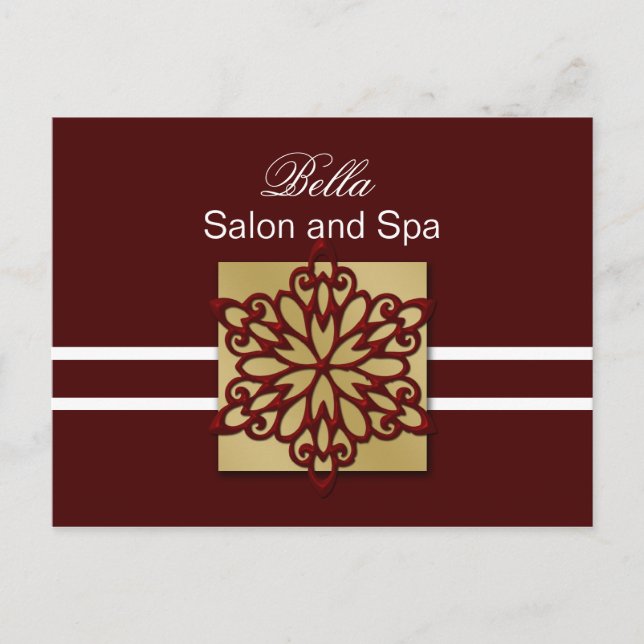 Red snowflake business Tacks Cards Vykort (Framsida)