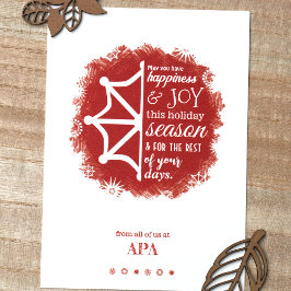 Red Snowflake Company Helgdag Card Inbjudningar