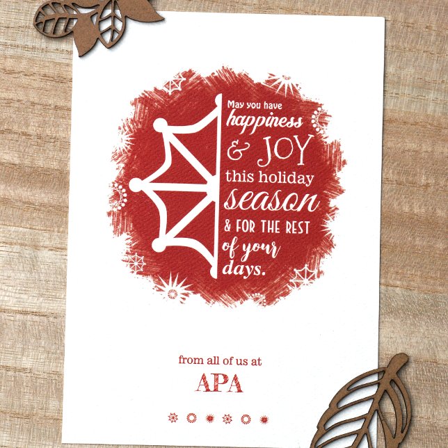 Red Snowflake Company Helgdag Card Inbjudningar (Red Logo, Burgundy Maroon Logo Company Holiday Christmas Cards, Bulk Order Budget Red Logo)