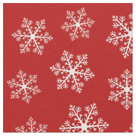 Red Snowflake Fabric Tyg
