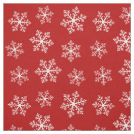 Red Snowflake Fabric Tyg