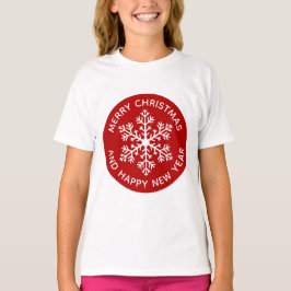 Red Snowflake Festive T-Shirt (barn)