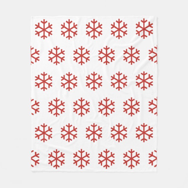 Red Snowflake Fleece Blanket (Framsidan)