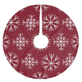 Red Snowflake-jul Julgransmatta Borstad Polyester