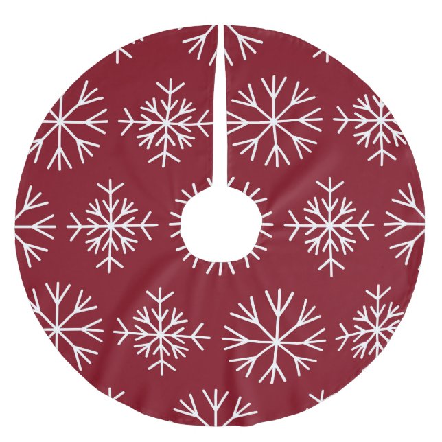 Red Snowflake-jul Julgransmatta Borstad Polyester (Framsidan)