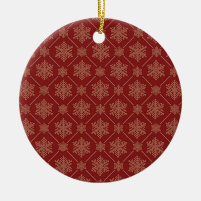 Red Snowflake Julgran Ornament (Framsidan)