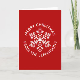 Red Snowflake-julkort Helgkort