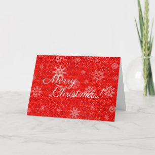 Red Snowflake-julkort Kort