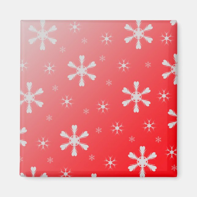 Red Snowflake Magnet (Framsidan)