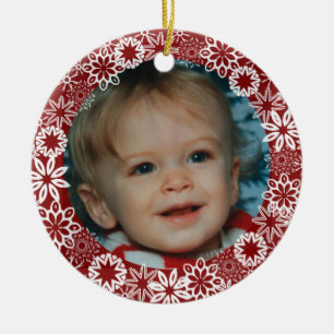Red Snowflake Personlig Ornament