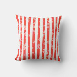 Red Snowflake Strejka Julpillow Kudde