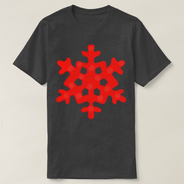 Red Snowflake T Shirt (Design framsida)