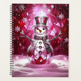 Red Snowman Snowflakes Holiday
