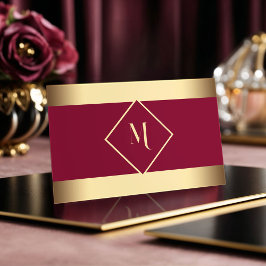 Red Snyggt Geometric Guld Ram Modern Visitkort