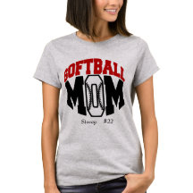 Red Softball Mamma Personlig