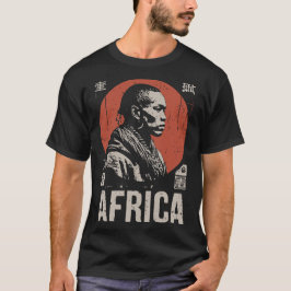 Red Sol African Porträtt | Kulturarv T Shirt