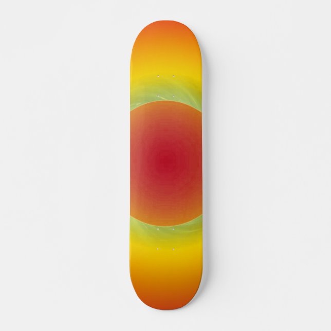 Red Sol Blue Swirl Skateboard Bräda 20 Cm (Framsida)
