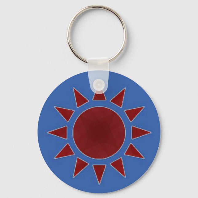 Red Sol Keychain Nyckelring (Framsida)