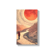 Red Sol Ligcape Canvas Art