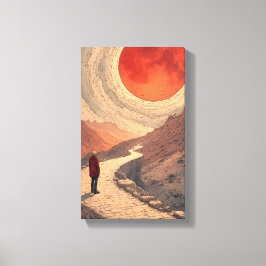 Red Sol Ligcape Canvas Art