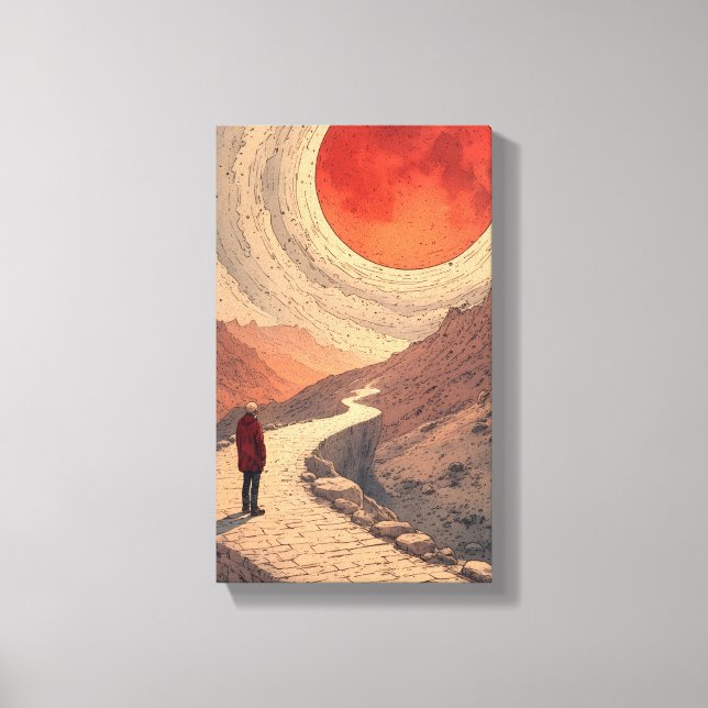 Red Sol Ligcape Canvas Art (Framsida)