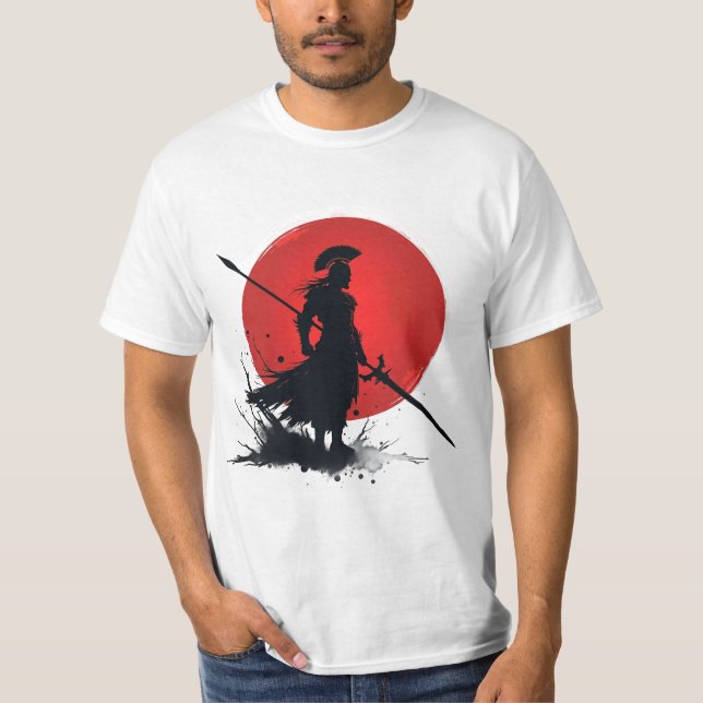 Red Sol Samurai-Inspired Tee (Framsida)