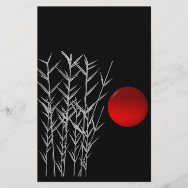 Red sol svartvit, svart  brevpapper (Framsida)