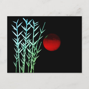 Red sol svartvit, svart vykort